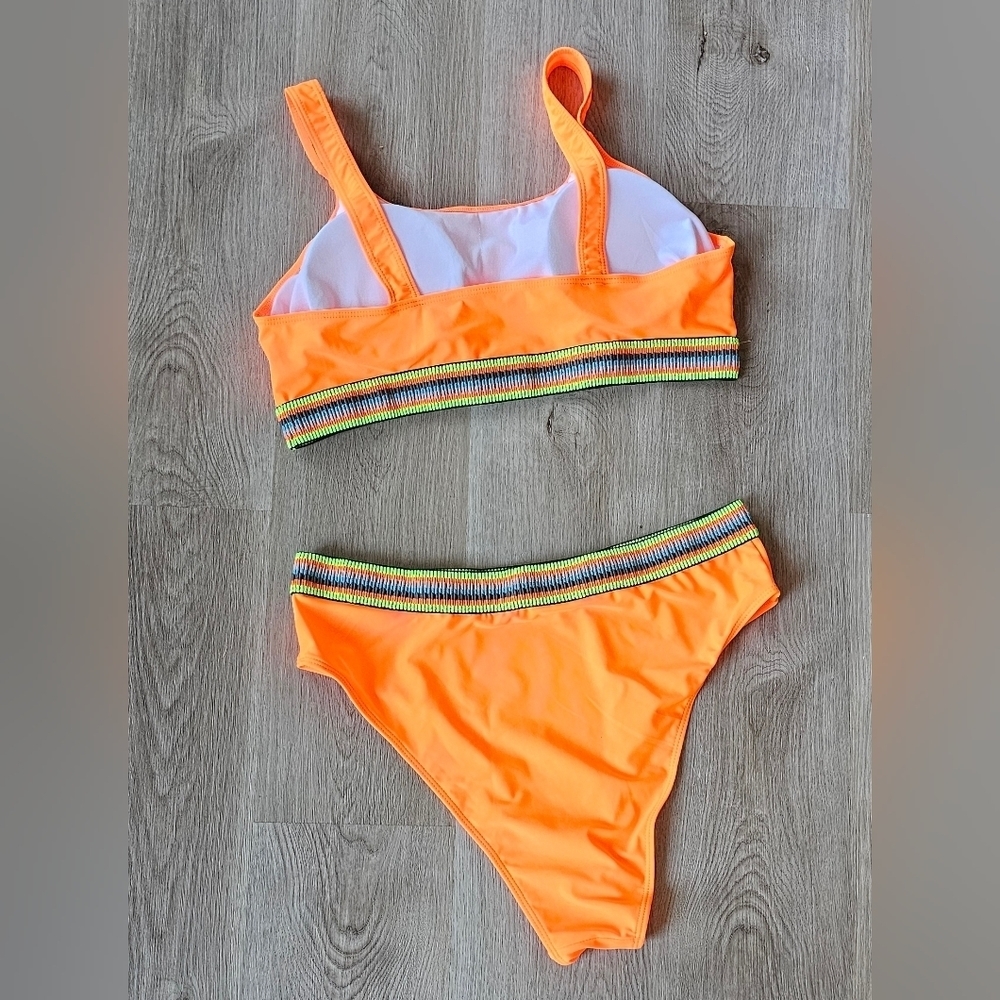 3XL Neon Orange 2-Piece Bikini Set - Picture 4 of 6